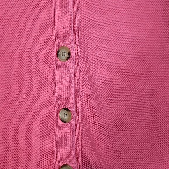LOFT Pink Sleeveless Knit Button Front Sweater Tank Top - Picture 2 of 7